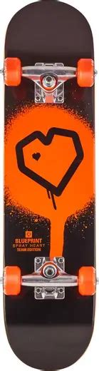 Blueprint Spray Heart Skateboard Complet Complets Skateboards