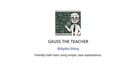 Gauss The Teacher Gpts Features And Functions Examples And Prompts