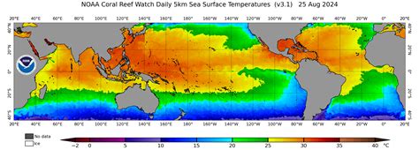 Noaa Coral Reef Watch Daily Global 5km Satellite Coral Bleaching Heat Stress Sst Product