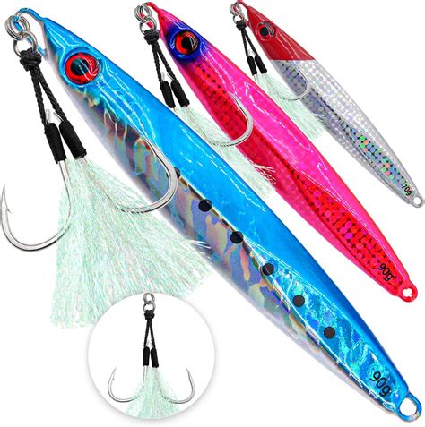 Gefischtter 3pcs Fishing Jigs Vertical Saltwater Jigs