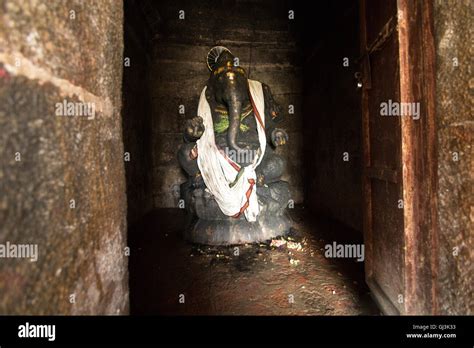 Idol Of Lord Ganesha Ganapathy Seen At Tanjavur Brihadeshwara Temple