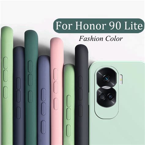 New Square Liquid Silicon Phone Case For Honor Lite Cover Honor