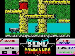 Screenshot Of Bionic Commando Zx Spectrum Mobygames