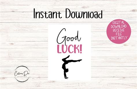 Gymnastics Good Luck Printable Tag Team Good Luck Tag Gymnastics Team