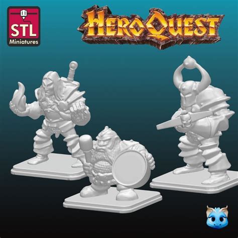 Heroquest Inspired Rpg Character Collection Handcrafted Digital