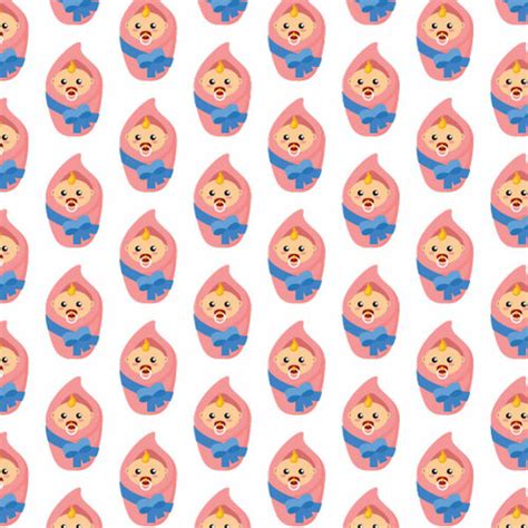 Newborn Baby Seamless Pattern Public Domain Vectors