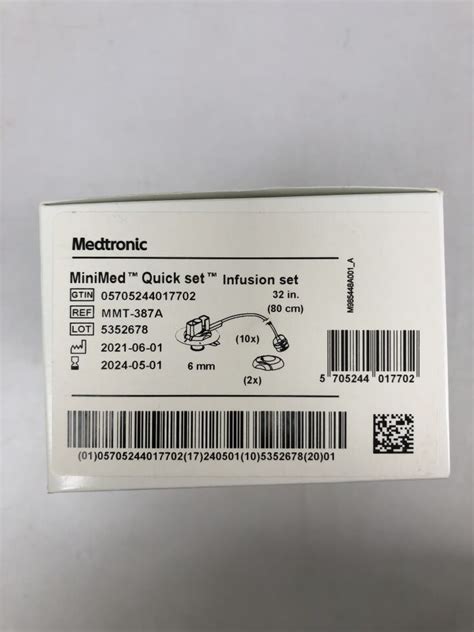 New MEDTRONIC MMT 387A Mini Med Quick Set Infusion Set 32in 6mm