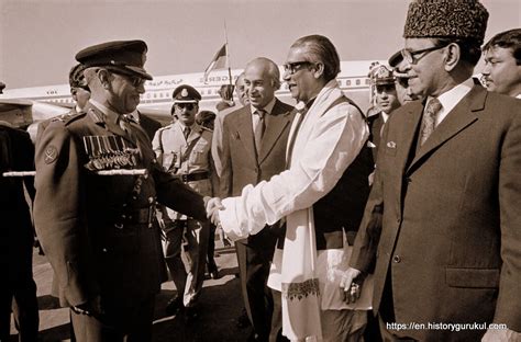 Sheikh Mujibur Rahman shaking hands with General Tikka Khan with ZA ...