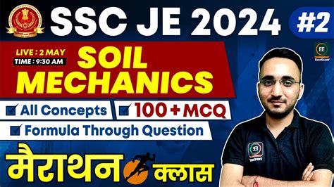 Ssc Je Part Soil Mechanics Marathon All Concepts Formula