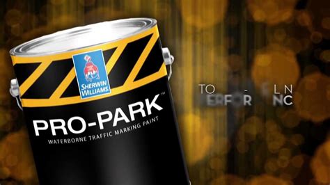 Pro Park™ Waterborne Traffic Marking Paint Sherwin Williams Youtube