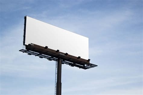 Free Sky Billboard Mockup Psd