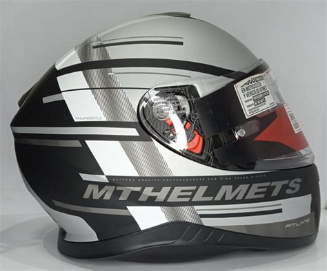 Casco Moto Mt Thunder Certificado Doble Visor Mate Gris Mercado Libre