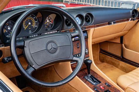 1987 Mercedes Benz 560SL LHD R107 2103 Signal Red With Palomino