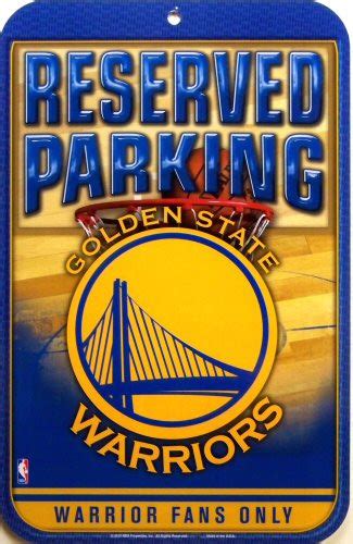 GOLDEN STATE WARRIORS BASKETBALL PARKING SIGN - Old Time Signs