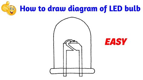 How To Draw Labelled Diagram Of Led Bulb Step By Step For Beginners