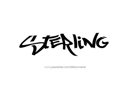 Sterling Name Tattoo Designs