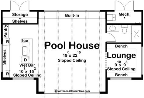 Modern Style Pool House Plan Pikewood Pool House Plans Modern Pool