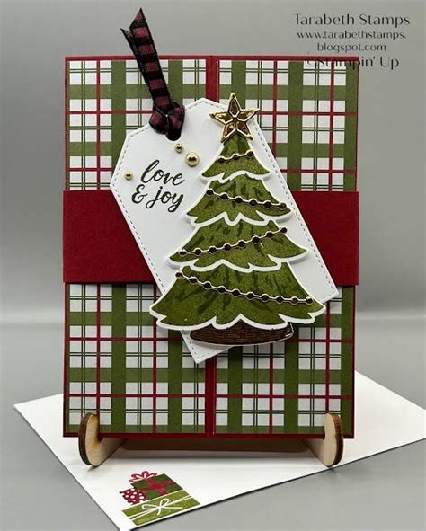 Stampin Up Merriest Trees W Fold Pop Out Card Tarabeth Stamps In