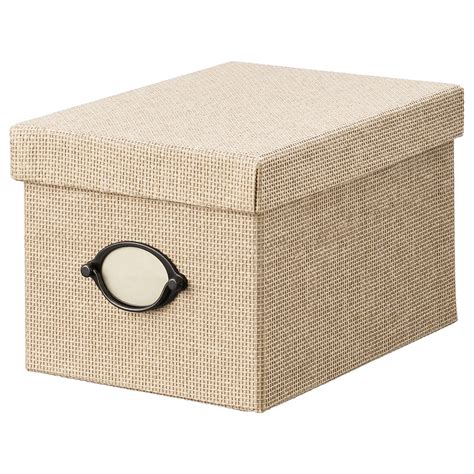 Kvarnvik Boîte De Rangement Avec Couvercle Beige Ikea