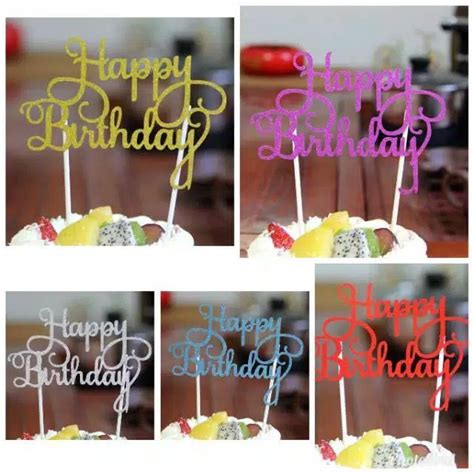 Jual Cake Topper Paper Happy Birthday Cake Topper Happy Birthday