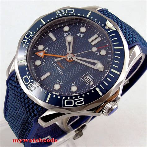 Bliger Reloj Con Esfera Azul GMT Para Hombre Pulsera Con Bisel De