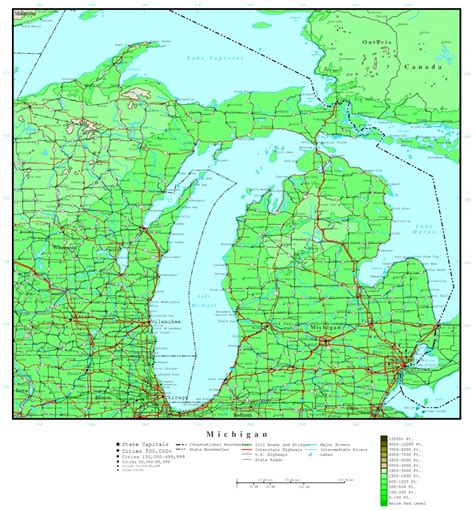 Michigan Printable Map Printable Map Of Upper Peninsula Michigan