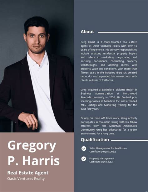 Professional Bio In Word Templates Designs Docs Free Downloads