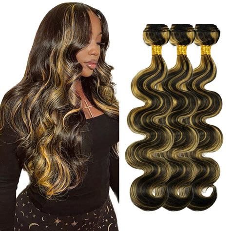 Amazon Ombre Human Hair Bundles Blonde Body Wave Bundles