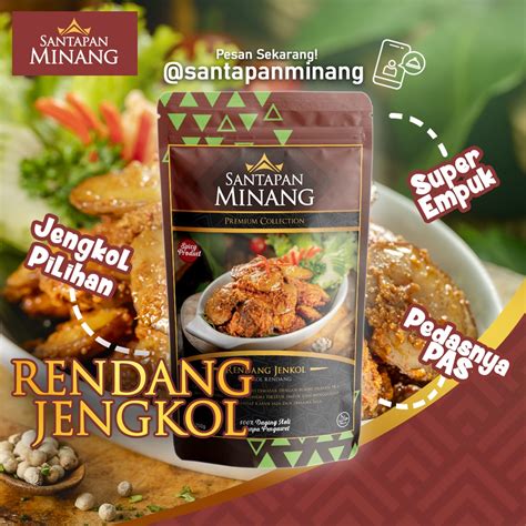 Jual Rendang Jengkol 250 Gram Asli Padang Santapan Minang Shopee