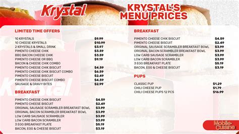 Krystals Menu 2024 Midge Susette