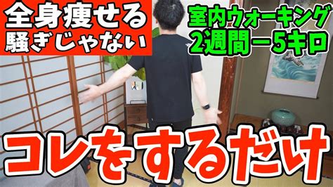 【全身痩せ有酸素運動】2週間で 5kgを目指す血糖値を下げる食後の運動でお腹痩せ背中痩せしながら腰痛まで解消するダイエット／室内ウォーキングで