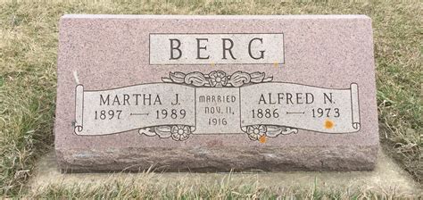 Martha J Haugen Berg M Morial Find A Grave