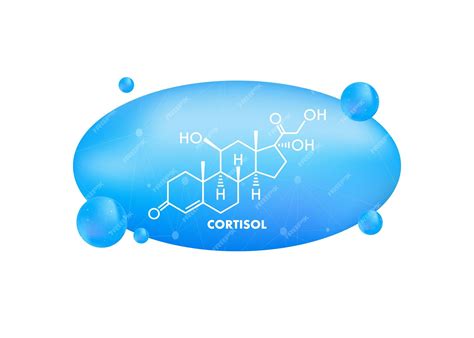 Fórmula Química De Cortisol De Hormônio Do Estresse ícone Para