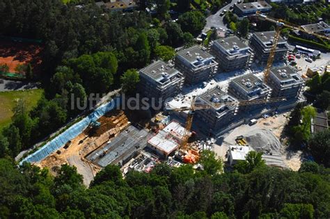 Luftaufnahme Wiesbaden Baustelle Zum Neubau Einer Mehrfamilienhaus