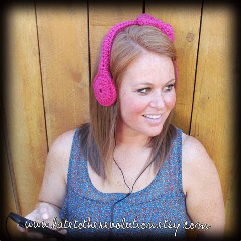 Hot Pink Bow Headphones - Etsy