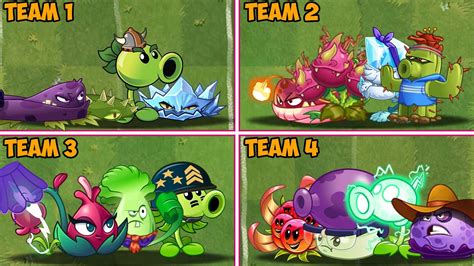 Pvz 2 5 Plant Teams Vs 6 Zombie Teams Who Is The Best Plants Vs