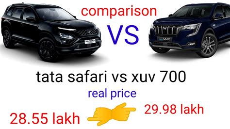 Tata Safari Vs Mahindra Xuv Comparison Youtube