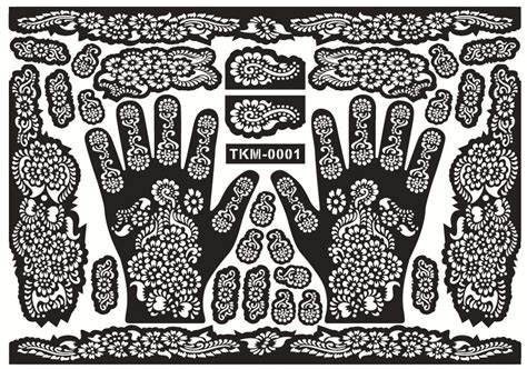Tattoo Templates Handsfeet Henna Tattoo Stencils Vicedeal