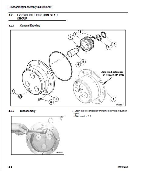 Cat Telehandler Th336 Th337 Th406 Th407 Th414 Th514 Th417 Service Manual Axle Service Manual