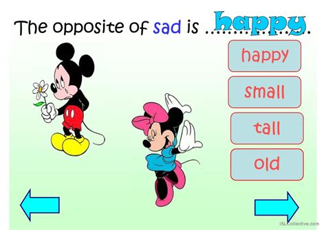 Opposites Ppt Game General Readin English Esl Powerpoints