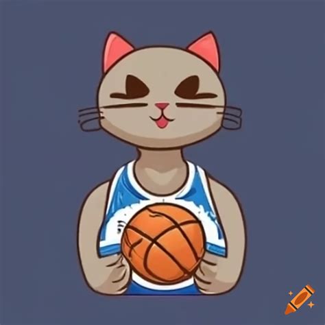 Cat Wearing Basketball Jersey