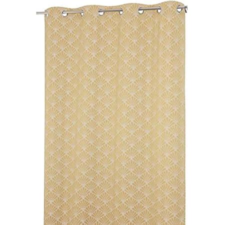 Rideau X Cm Oeillets Jacquard Effet Naturel Motifs Losanges