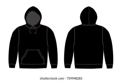 Black hoodie vector template.ai