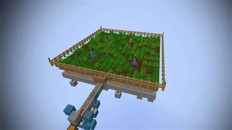 Minecraft Fully Automatic Wheat Farm Using Villagers Minecraft 1 8 Youtube