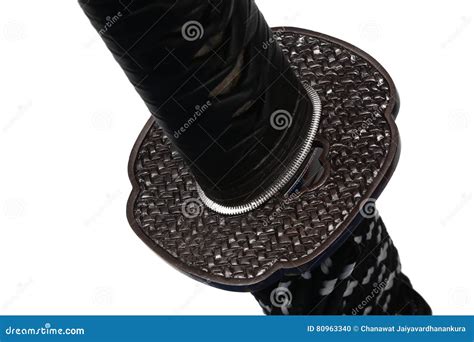 Tsuba Hand Guard Of Japanese Sword Stock Photo Image Of Steel