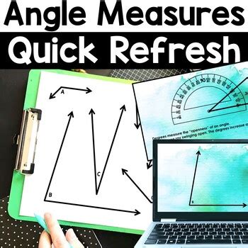 Measuring Angles Review With Estimating Degrees Freebie By Rise Over Run