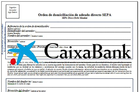 Modelo Documento SEPA La Caixa Descarga Gratis PDF Y Word