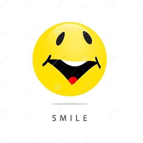 Smile Emoticon Vector Template Design Illustration Stock Vector