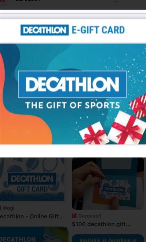 Decathlon Gift Card 200 Tickets Vouchers Vouchers On Carousell