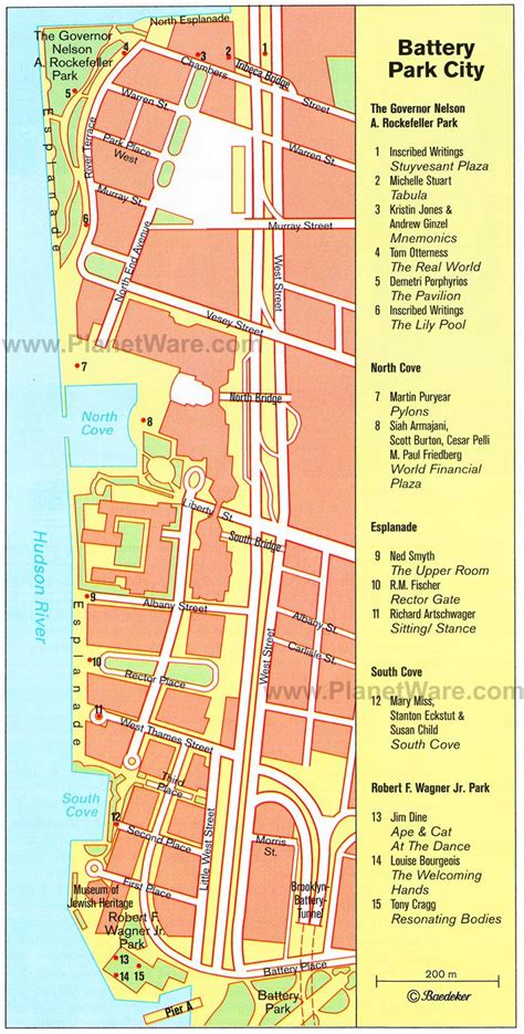 Battery park NYC map - Battery park New York map (New York - USA)